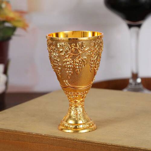 New European Style Wine Glasses Spirits Cup Retro Alloy Vodk