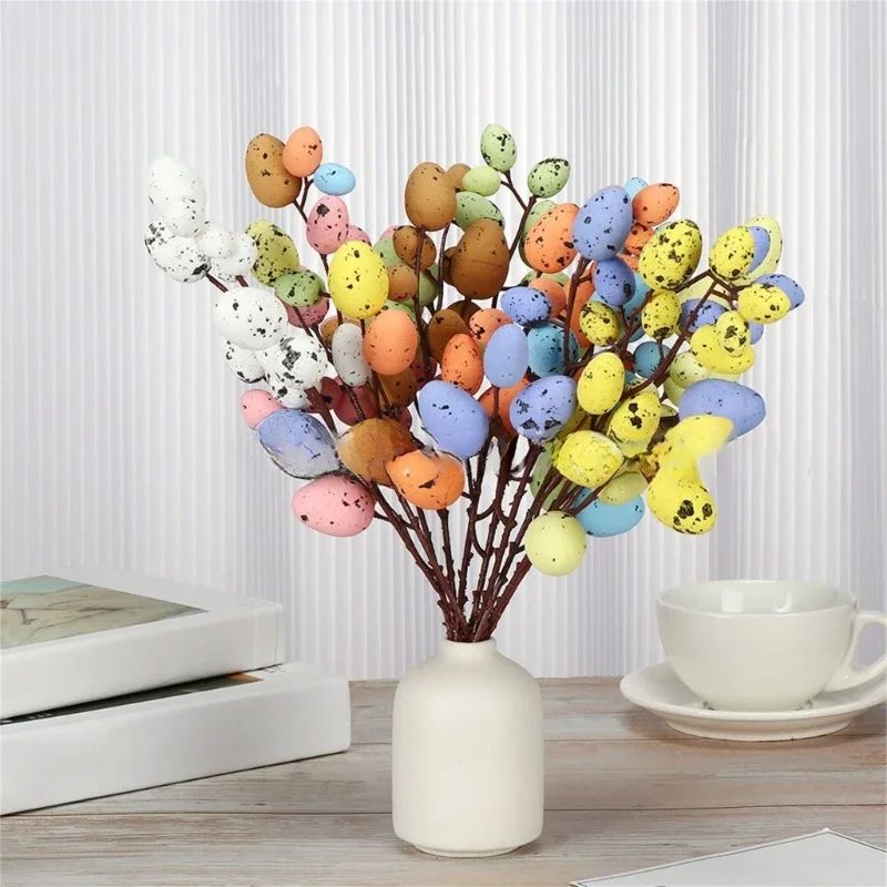 Easter Eggs Tree Happy Easter Decorations Branch Cuttings DI