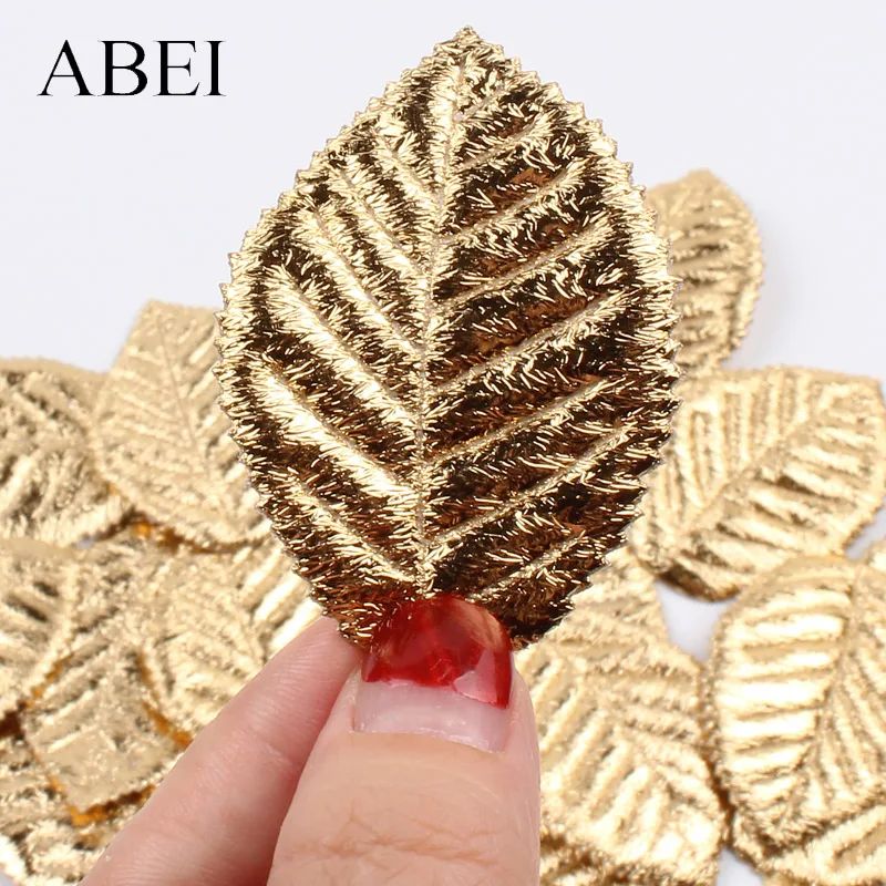 50pcs Gold Leave Artificial Silk small Leaf for Christmas We