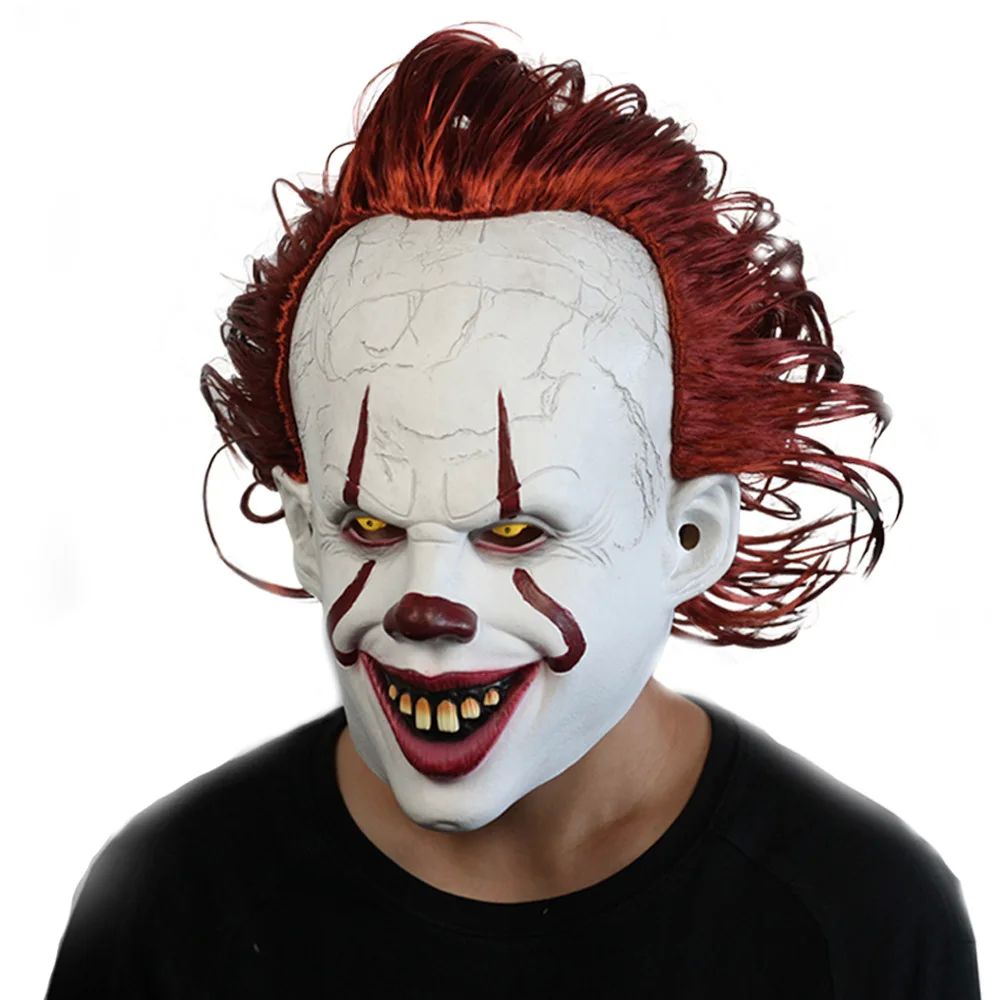 Halloween movie It Mask Terror Clown Pennywise Latex Mask He