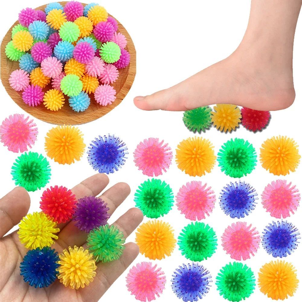 10Pc Color Soft Plastic Decompression Hedgehog Ball finger F