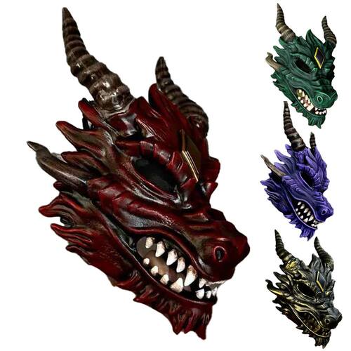 Dragon Head Mask Cosplay Animal Monster Demon Horror Latex H