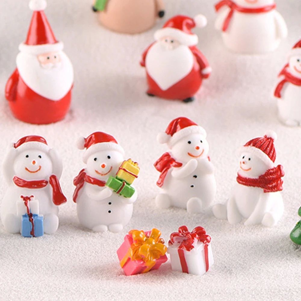 Mini Christmas Snowman Micro Landscape Snow Basin Landscapin