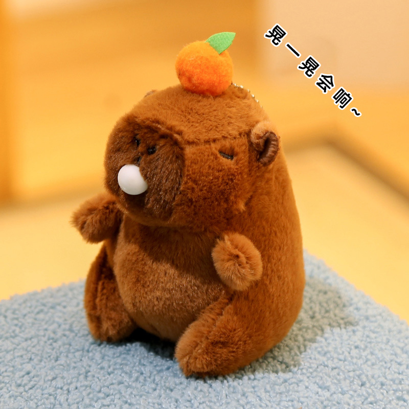 会吐泡泡吱吱叫的卡皮巴拉公仔