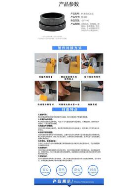 HDPE承插式注法兰法头排水给水管件道兰管件配接头FL50-FL塑0