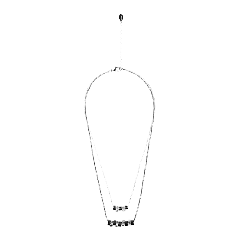 s.deer吊坠串珠水钻锁骨链项链