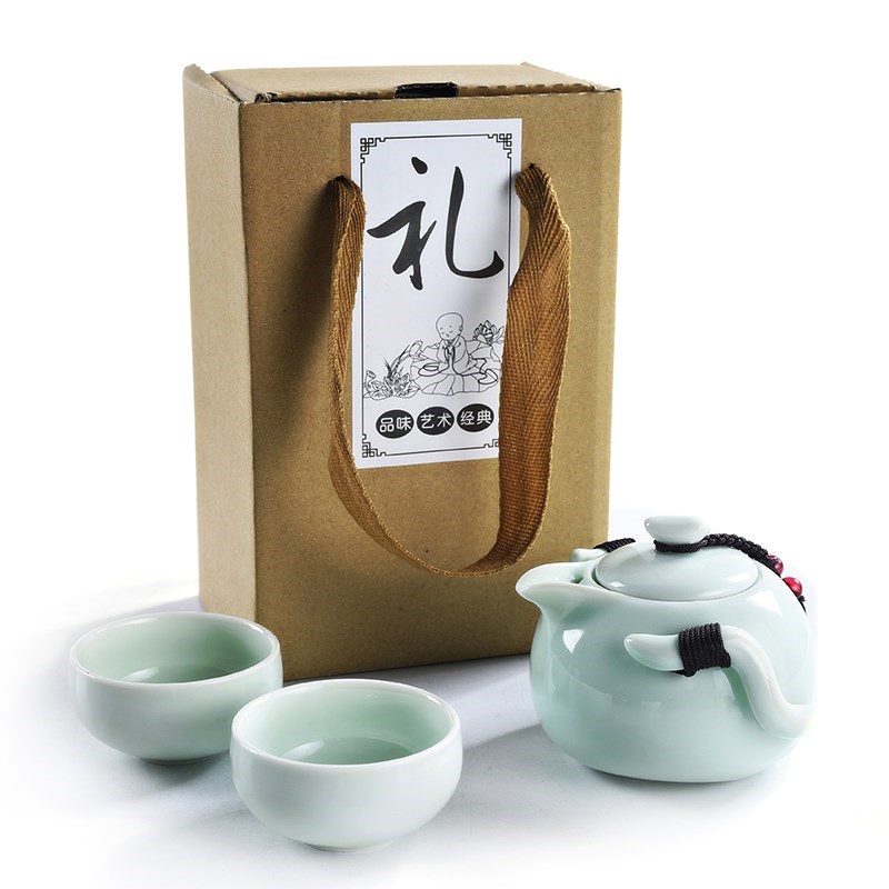 旅行茶具陶瓷家用快客杯便携式一壶二两杯功夫茶壶套装户外旅游包|ruв категории посуда, чайный сервиз, кунг - Фу, чайный сервиз - от Buy2taobao.com для оказания профессиональной услуги покупки агента Taobao