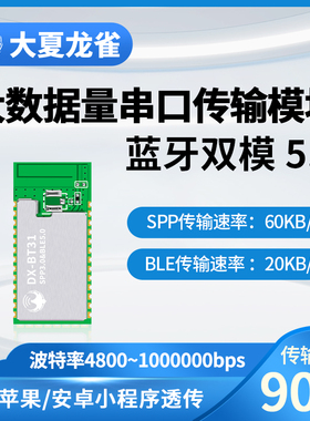 SPP3.0+BLE5.0蓝牙模块无线串口通信高速透传输兼容HC05/06大数率