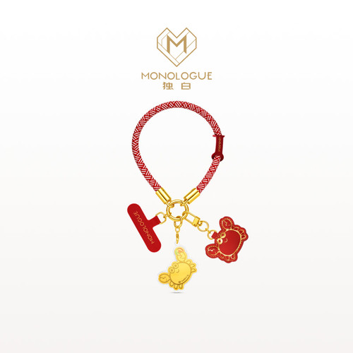 【新品】MONOLOGUE独白当局者潮黄金螃蟹金章手机挂件MR2298礼物