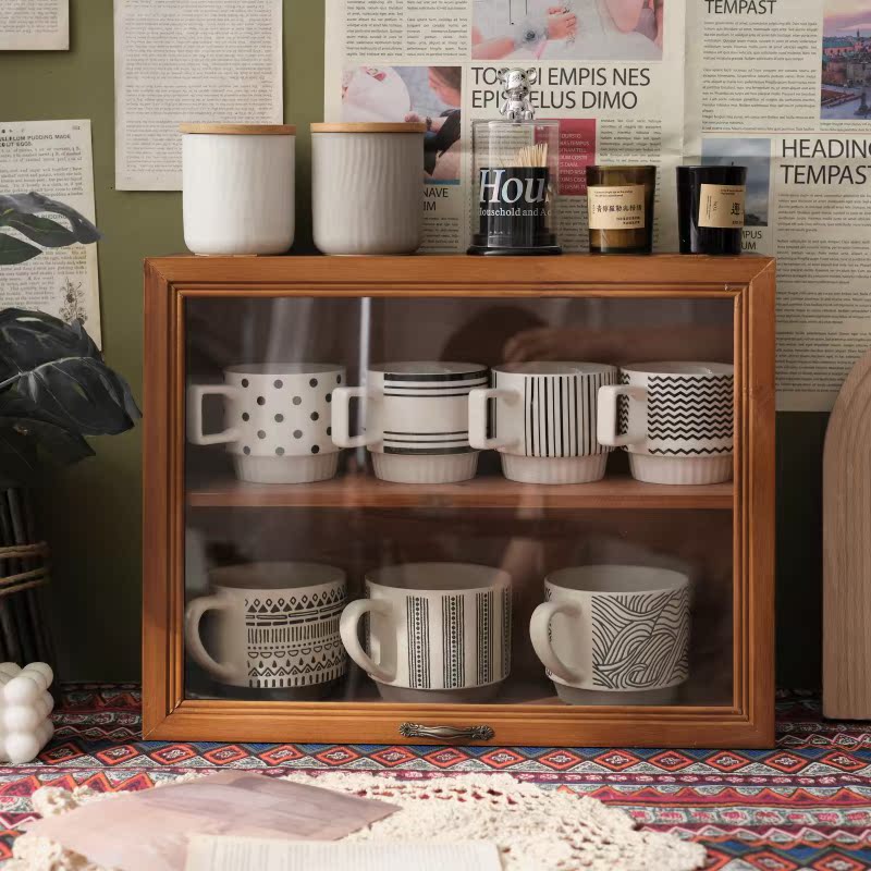 桌面茶具杯子实木收纳盒爆款