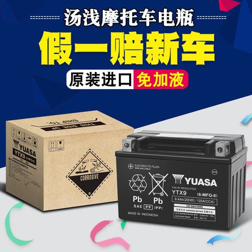 汤浅gsx黄龙600贝纳利摩托车电瓶