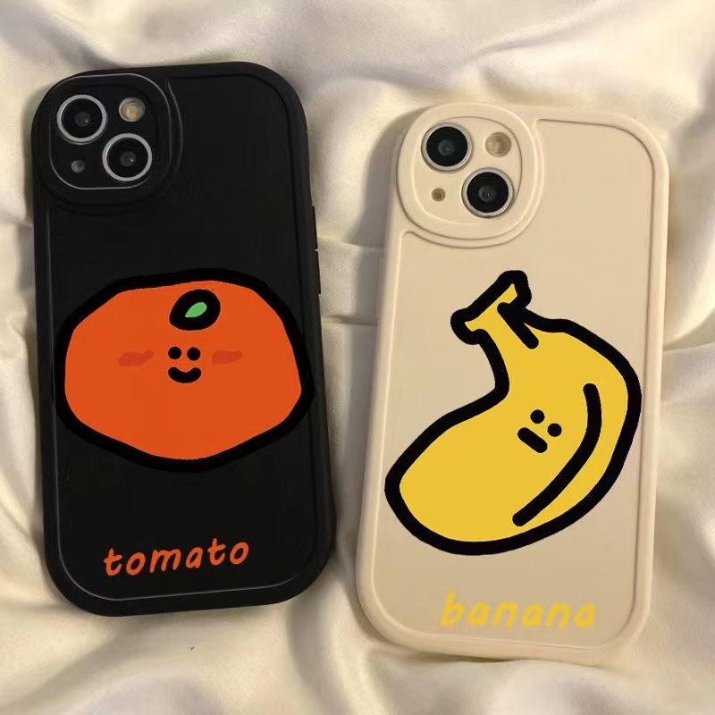 香蕉西红柿用苹果17手机壳iPhone11/12/13mini/14/15pro个性潮小众iphone8/16plus新款情侣xr/xs/xsmax保护套