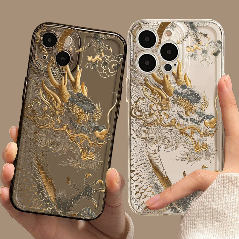 中国龙适用苹果15promax手机壳iPhone14潮牌13个性12国潮风11pro新款xsmax创意xr男女se2潮7/8plus小众16软壳