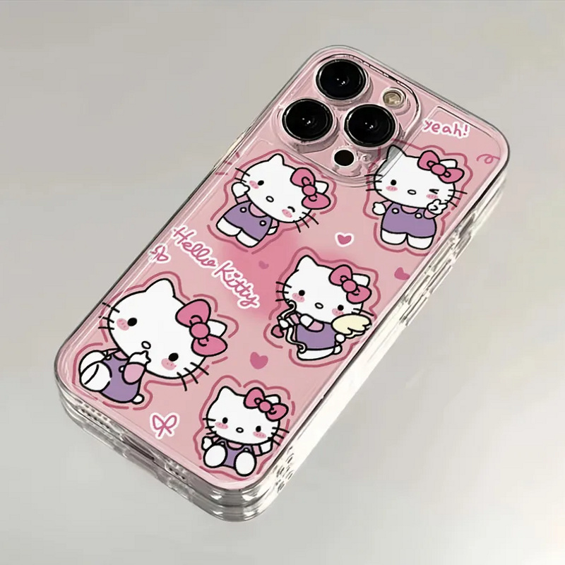 适用苹果15ProMax手机壳新款iphone14高级感13硅胶防摔12满屏kt猫11卡通16plus可爱小众xr透明xs男女软保护套
