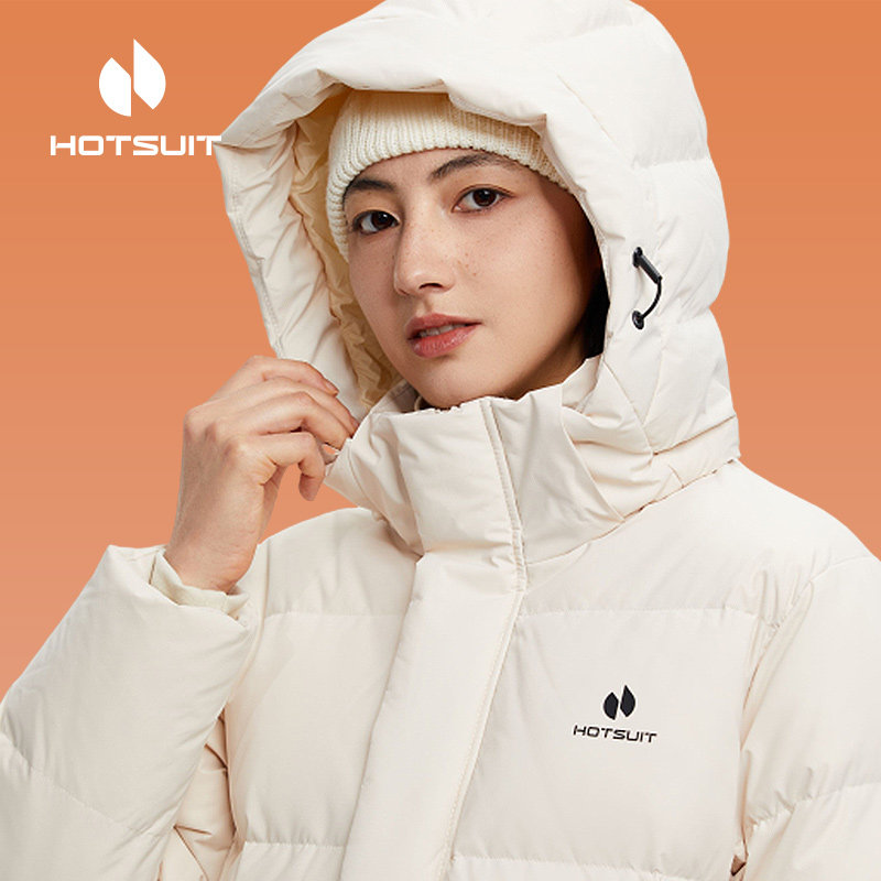 【好物体验专享】hotsuit后秀长款羽绒服女士冬季2025连帽加厚男