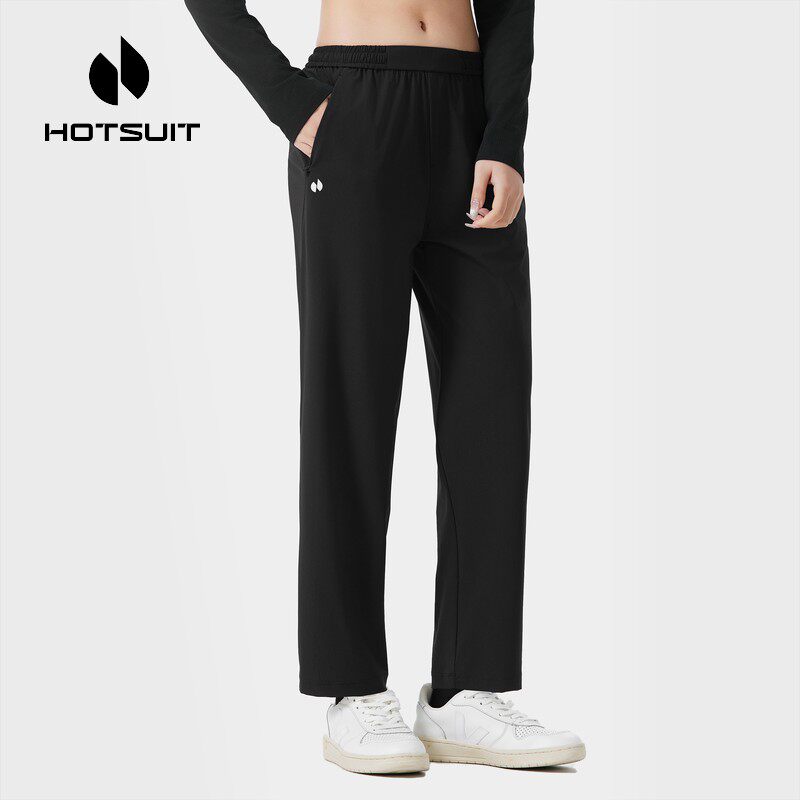 hotsuit后秀女士运动裤2026夏季新款防晒休闲透气跑步针织通勤裤