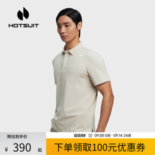 翻领速干透气运动上衣 抑菌防臭健身短袖 hotsuit后秀Polo衫 男夏季