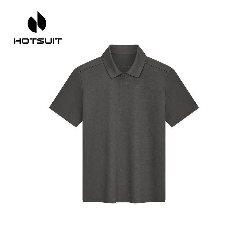 hotsuit后秀短袖polo衫男2026夏季新款翻领透气羊毛商务通勤上衣