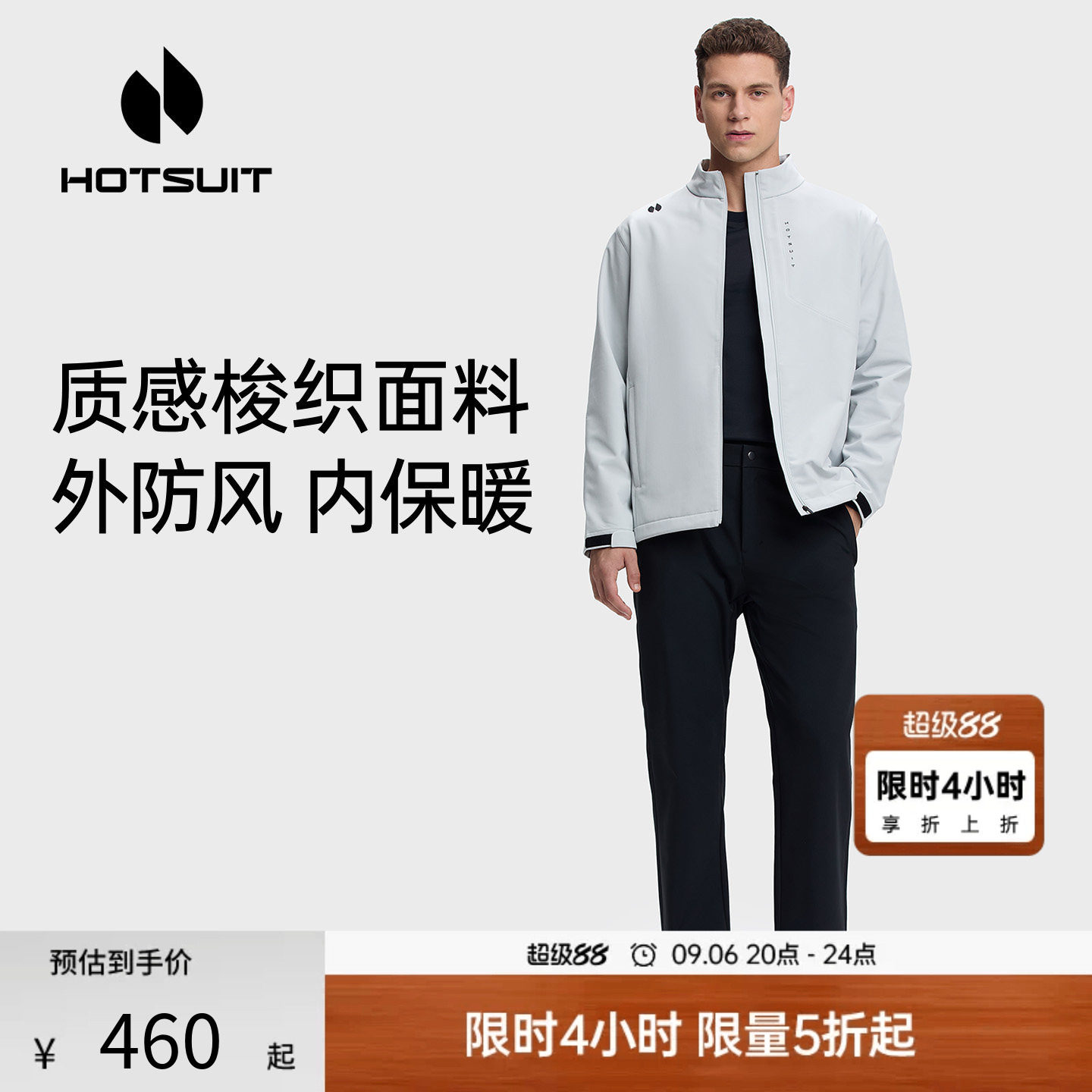 后秀加绒保暖户外男士风衣