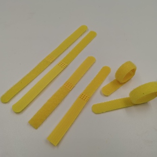 电信机房黄色背靠背光纤魔术贴扎带 电线数据线理线带 尾纤扎带