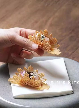 法式位上立体蕾丝镂空分子料理硅胶模具创意菜甜品法餐点缀磨具