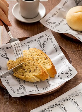 ins风法文防油纸垫餐纸隔油硅油纸吸油纸烘焙甜品汉堡蛋糕包装纸