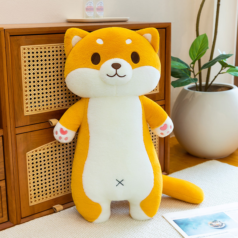 可爱卡通柴犬玩偶小狗毛绒玩具长条睡觉抱枕公仔布娃娃女生日礼物