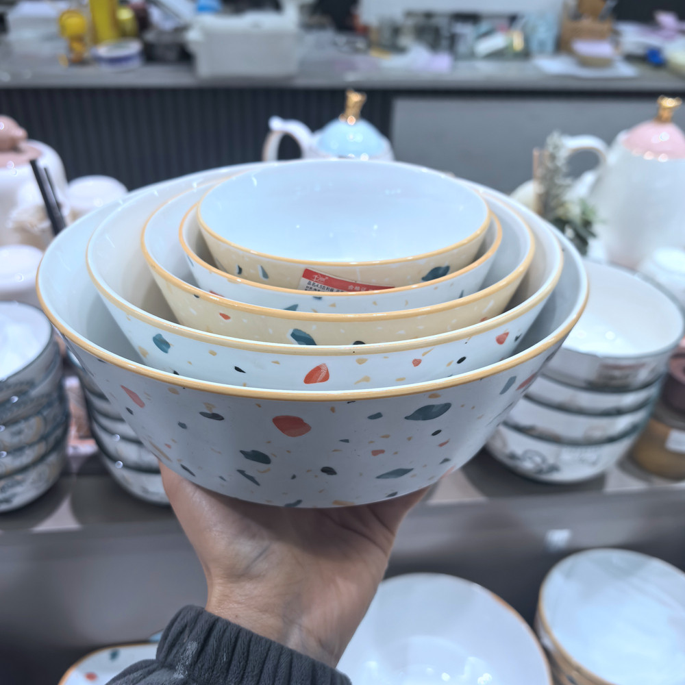千顺陶瓷餐具饭碗儿童家用菜盘双碗