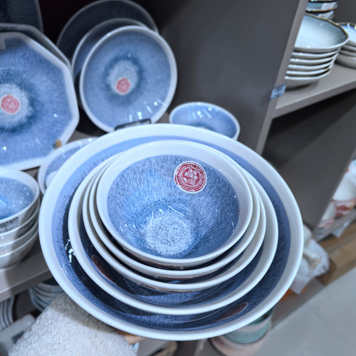 顺祥陶瓷餐具饭碗儿童家用饭菜盘圆盘子米饭小碗鱼盘高级感中国风