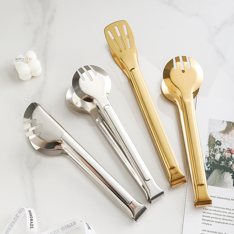 家用点心夹子烧烤夹蛋糕面包厨房不锈钢食品夹酒店西餐牛排食物夹