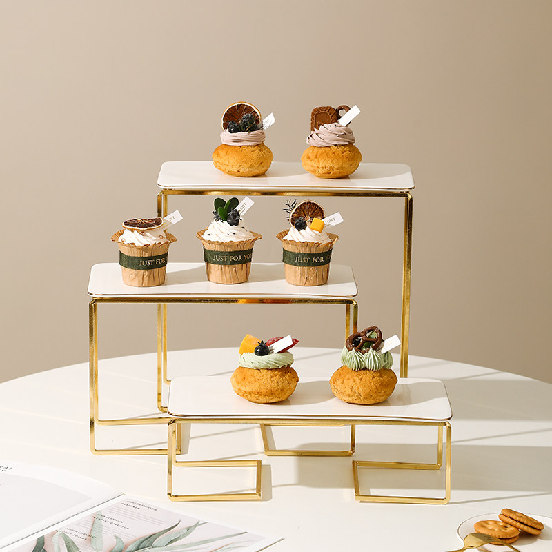 多层甜品台茶歇冷餐摆台展示架高脚蛋糕托盘展示架子糕点摆盘果盘