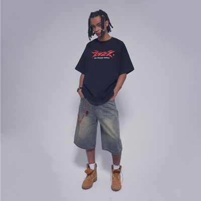 2727WORLD经典logo印花短袖T恤