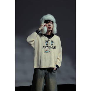 复古美式 哭眼针织polo毛衣 街头国潮流休闲 法老 2727WORLD