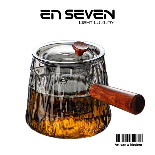 ENSEVEN丨知醇·玻璃茶壶煮茶壶侧把壶耐高温泡茶壶家用单壶茶具