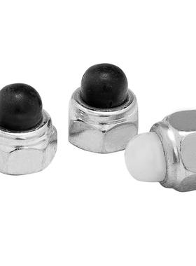 铁镀锌尼龙盖型螺帽DIN986黑白头自锁球盖螺母304不锈钢M4M5M6M10