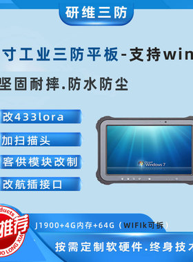 *10寸win7/linux工业三防加固平板电脑终端多串口网口IP65防水pad