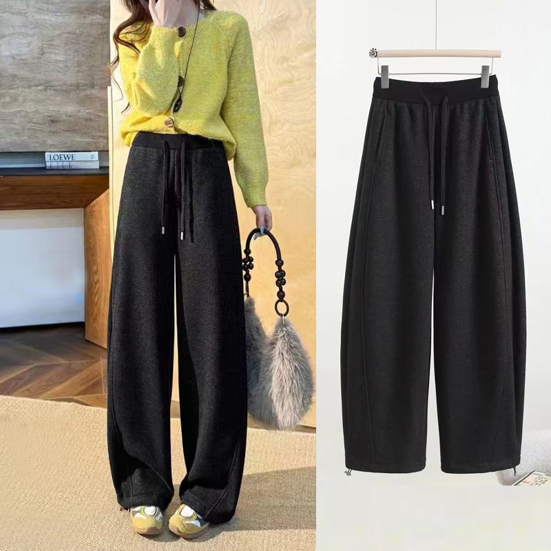 玉丰情丝时尚显瘦弯刀裤加绒保暖