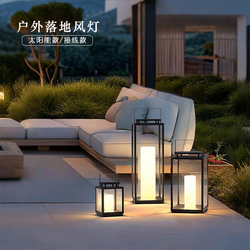 户外太阳能庭院灯防水别墅草坪灯室外氛围手提灯露台景观灯落地灯