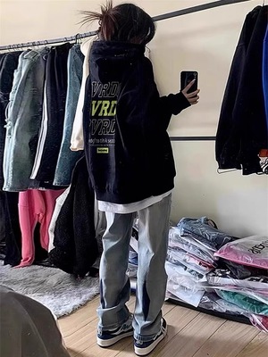 【商城品质】纯棉大码连帽卫衣女