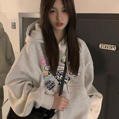 美式复古连帽卫衣秋冬新款