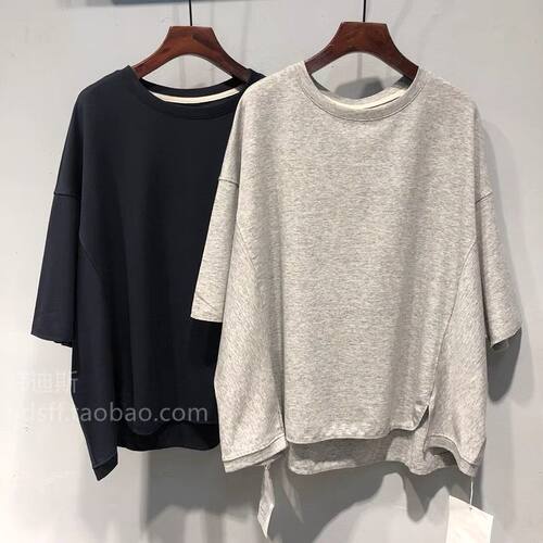 大码300斤胖MM蝙蝠袖T恤上衣女
