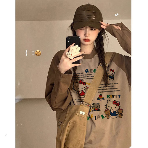 美拉德潮牌秋冬kitty猫特大码240