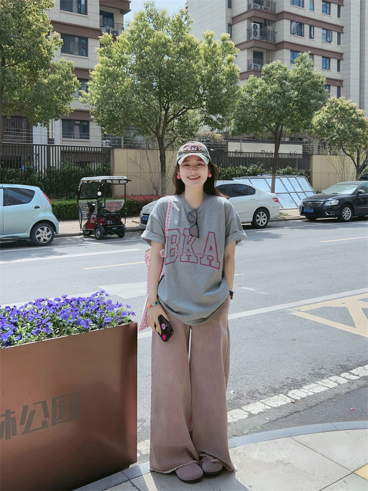 半袖重磅260g复古oversize纯棉女