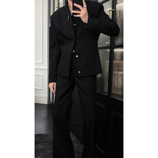 新品 男休闲西服西裤 高级感原创设计新中式 套装 立领西装 龙叨叨秋季