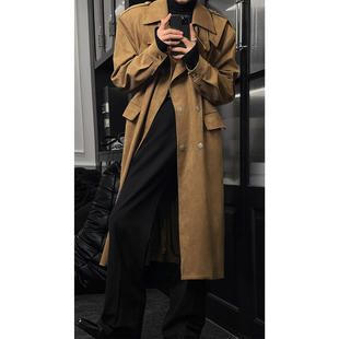 大衣百搭风衣外套 潮流复古通勤风英伦绑带翻领长款 龙叨叨秋季 新款