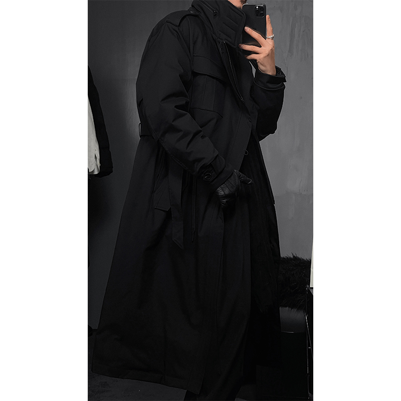 设计款工装长款保暖加厚羽绒服