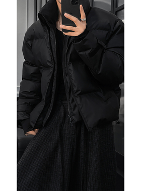 龙叨叨冬季新品高级感痞帅立领棉服男潮牌宽松百搭保暖棉衣外套