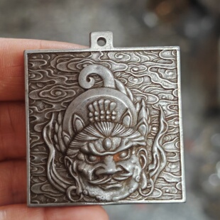 复古古玩收藏陨石陨铁天铁藏传大黑天护法背金刚杵密宗藏佛