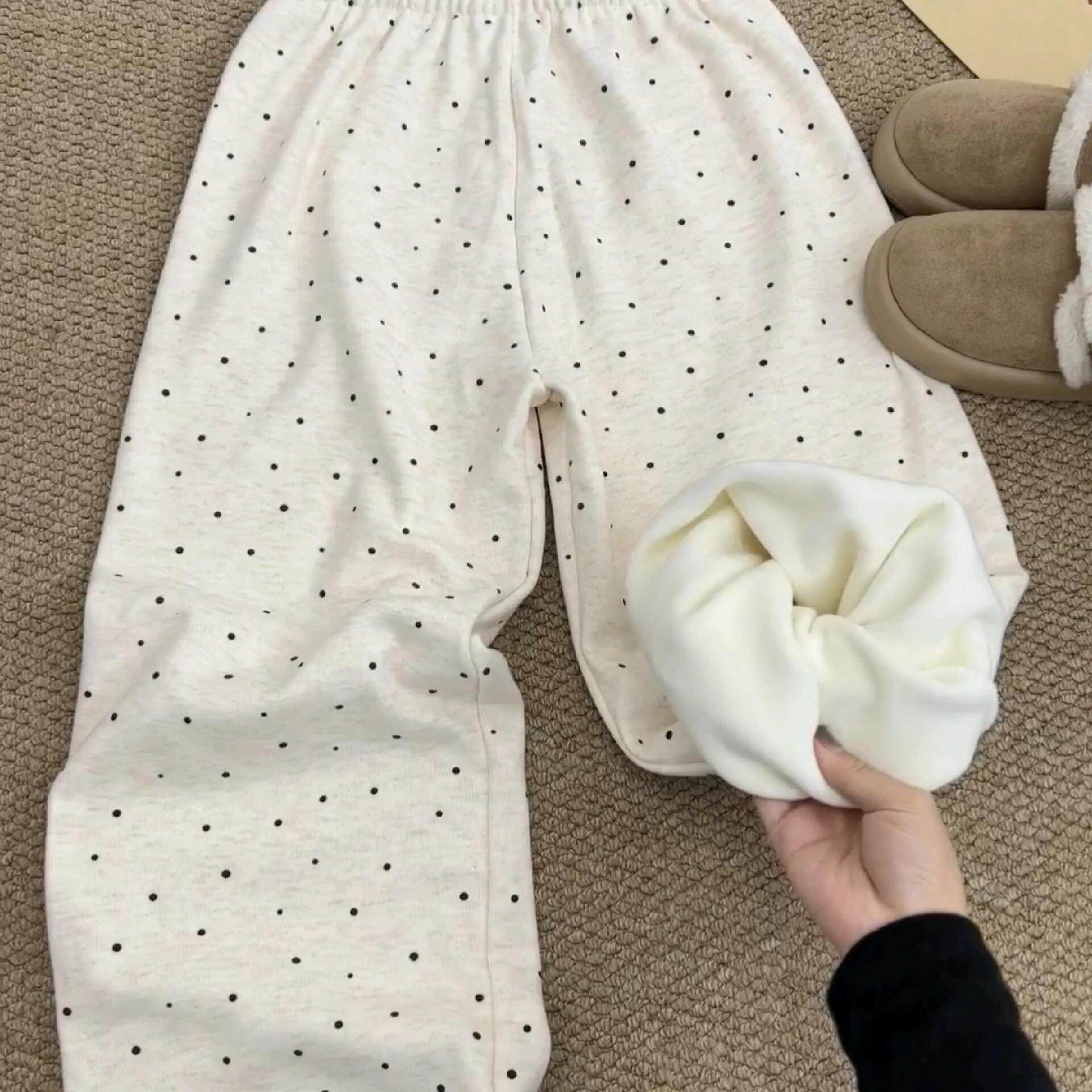 加绒糯米裤子冬加厚休闲