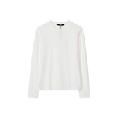 ise 圆领白T恤K2540918 百搭内搭休闲针织长袖 chill 通勤